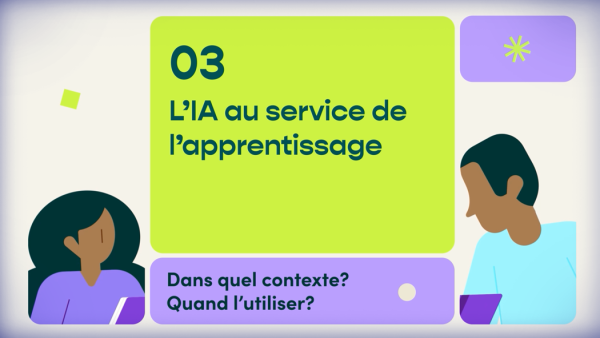 Image représentant la ressource: L’IA au service de l’apprentissage – Capsule 3 de 5 = AI in the Service of Learning – Video 3 of 5