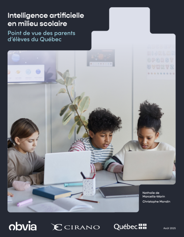 Image représentant la ressource: Intelligence artificielle en milieu scolaire : Point de vue des parents d’élèves du Québec.