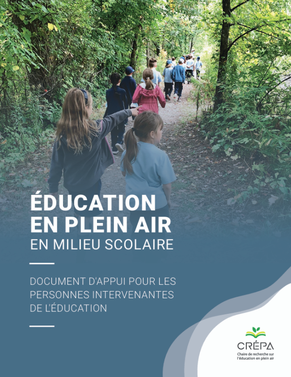 Image représentant la ressource: Éducation en plein air en milieu scolaire : Document d'appui pour les personnes intervenantes de l'éducation.